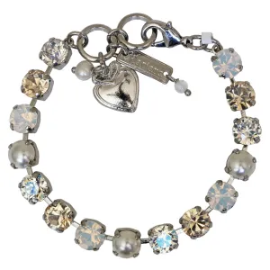 Mariana "Champagne and Caviar" Rhodium Plated Must-Have Everyday Crystal Tennis Bracelet, 4252 3911ro