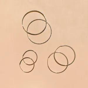 Medium Day Hoops ~ Sterling Silver or Gold Filled