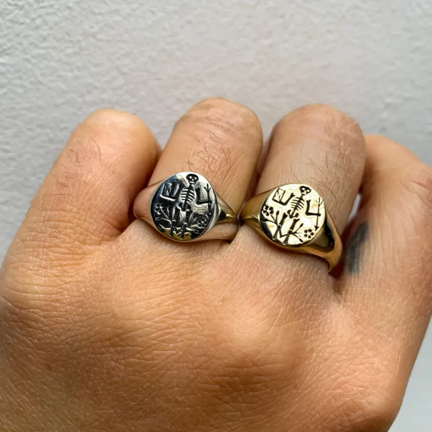 Memento Mori Signet Ring