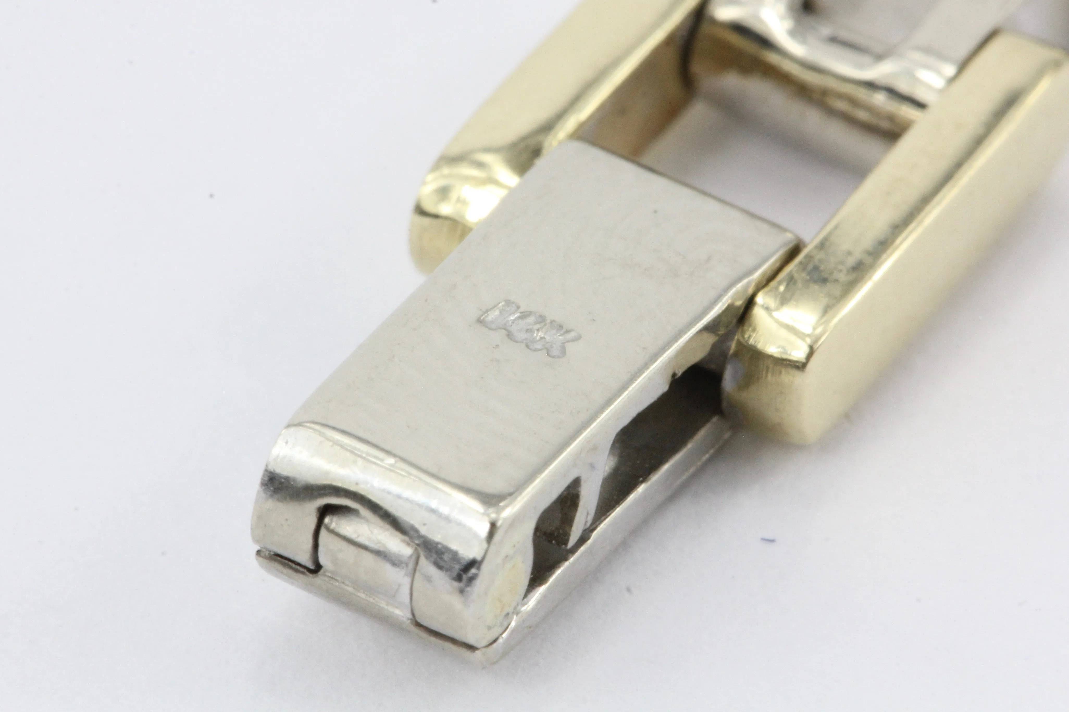Men's 14K White & Yellow Gold Station Diamond Bracelet