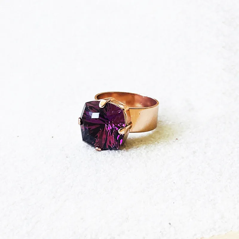 Merlot Amethyst Swarovski Ring