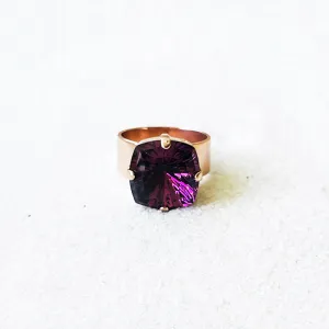 Merlot Amethyst Swarovski Ring