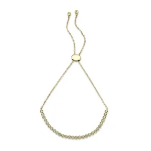 Mini Adjustable Crown Set Diamond Tennis Bracelet