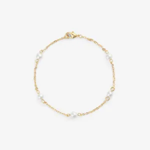 MINI PEARL CHAIN BRACELET Gold