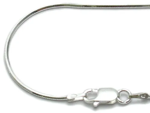 Minimalist Sterling Silver Faceted Snake Chain Anklet. Available in 4 Lengths.