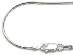 Minimalist Sterling Silver Faceted Snake Chain Anklet. Available in 4 Lengths.