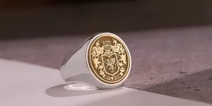 Mixed Metal Custom Signet Ring