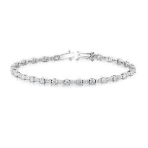 Modern Style Diamond Tennis Bracelet
