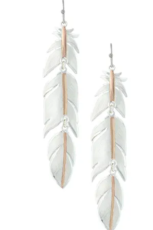 Montana Silversmith Rose Gold Plume Feather Earrings ER1618RG