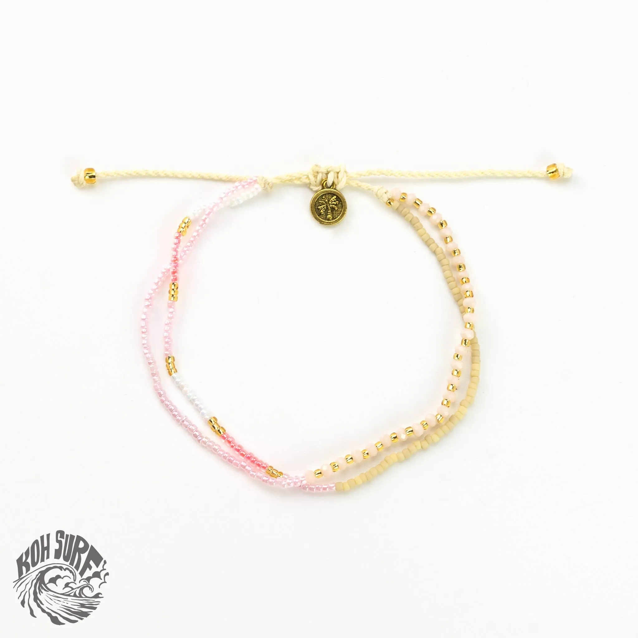 Monte Carlo Anklet, Surfer Jewelry,Beaded Anklet by Koh Surf