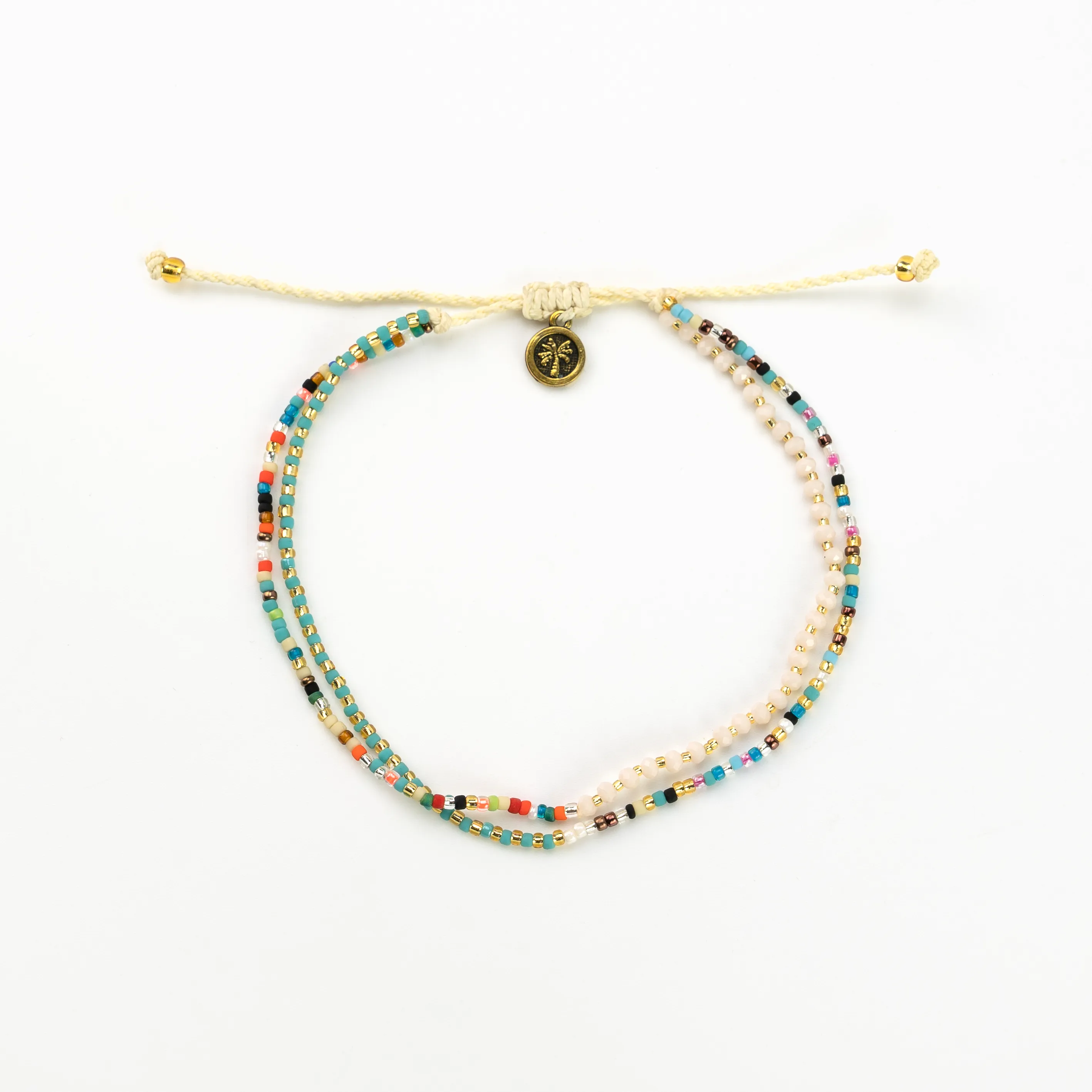 Monte Carlo Anklet, Surfer Jewelry,Beaded Anklet by Koh Surf