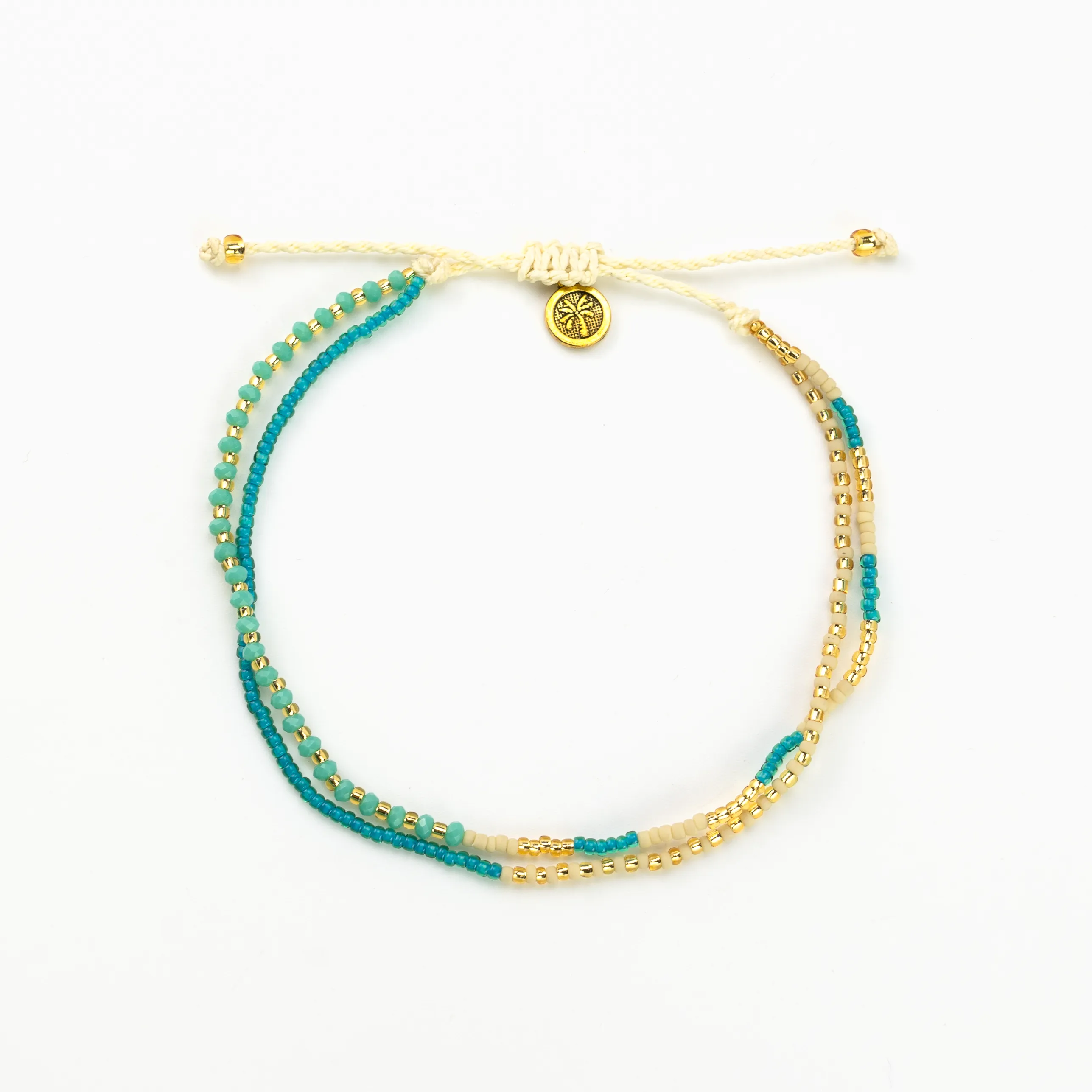 Monte Carlo Anklet, Surfer Jewelry,Beaded Anklet by Koh Surf
