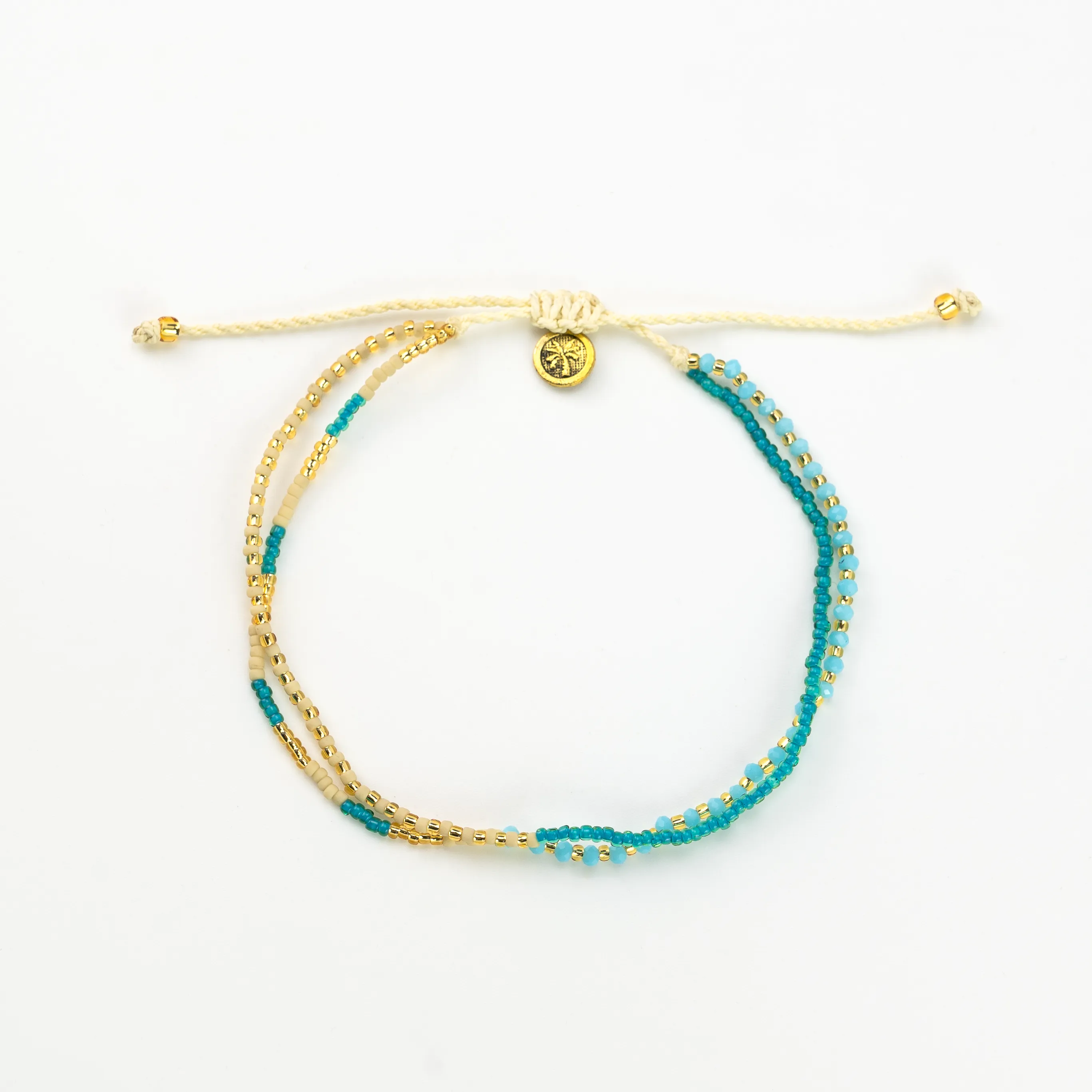 Monte Carlo Anklet, Surfer Jewelry,Beaded Anklet by Koh Surf