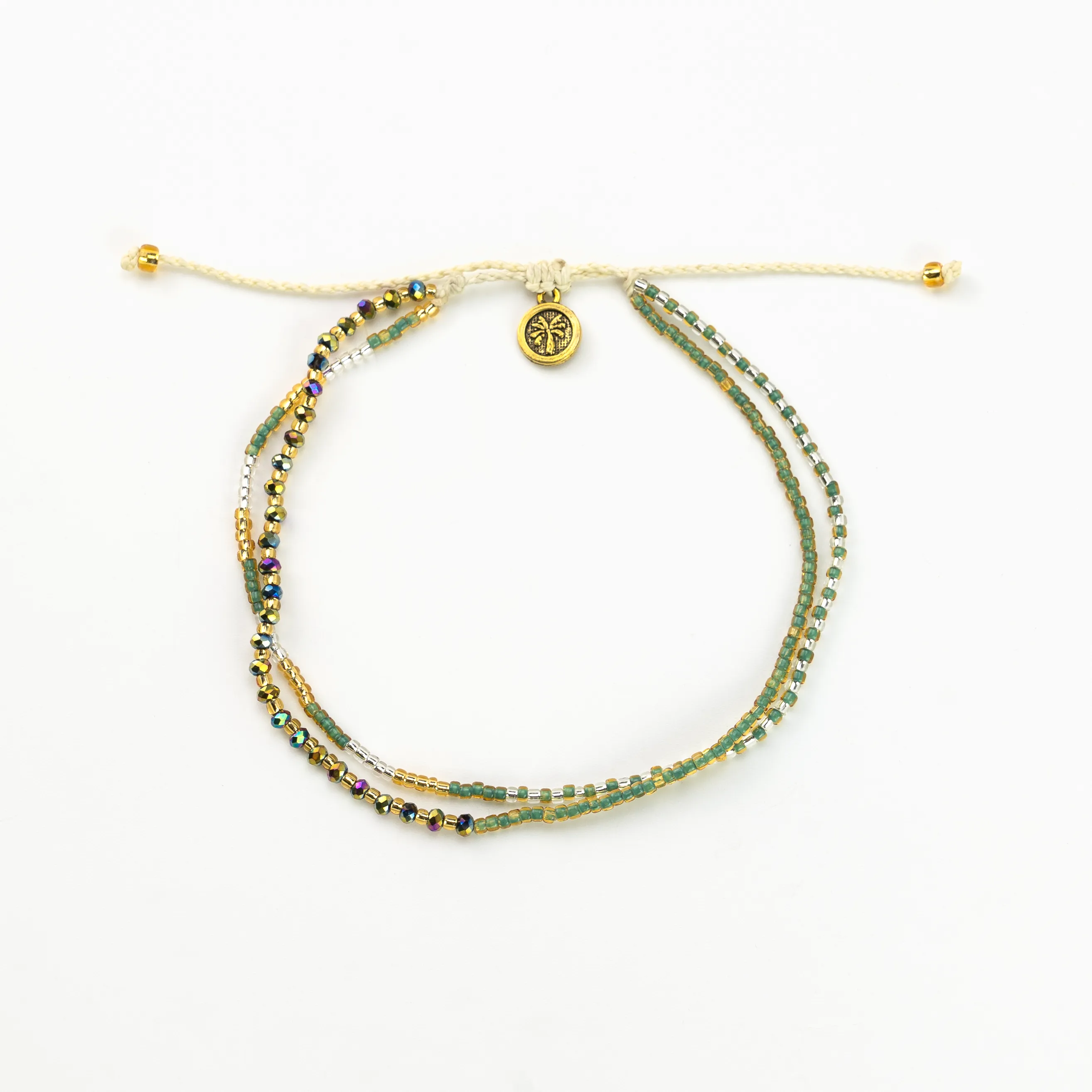 Monte Carlo Anklet, Surfer Jewelry,Beaded Anklet by Koh Surf
