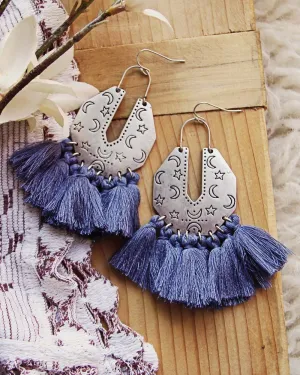 Moon & Stars Earrings in Sky