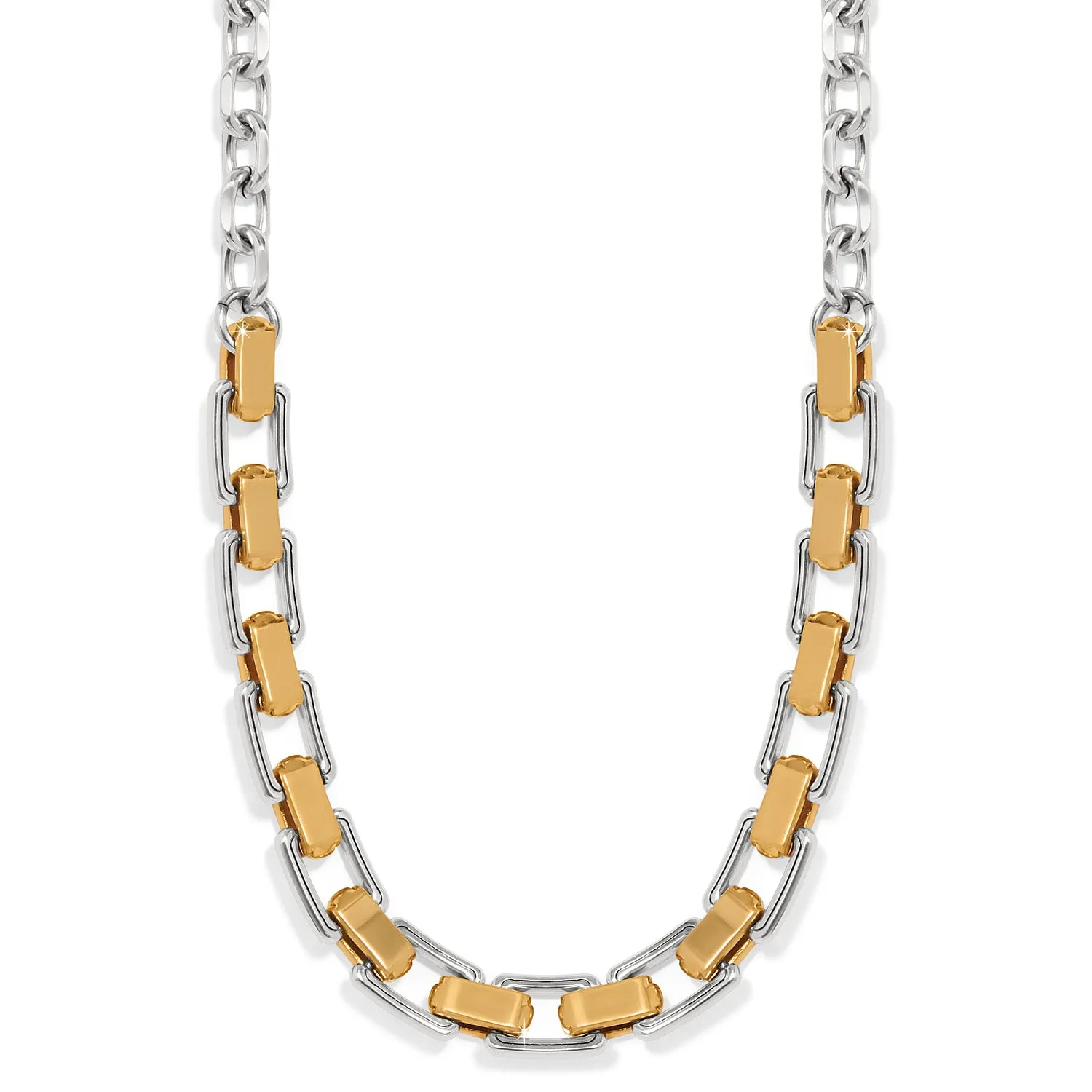 Mosaic Two Tone Links Necklace