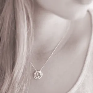 “Mother of Two” Sterling Silver Necklace | One Adult & Two Children