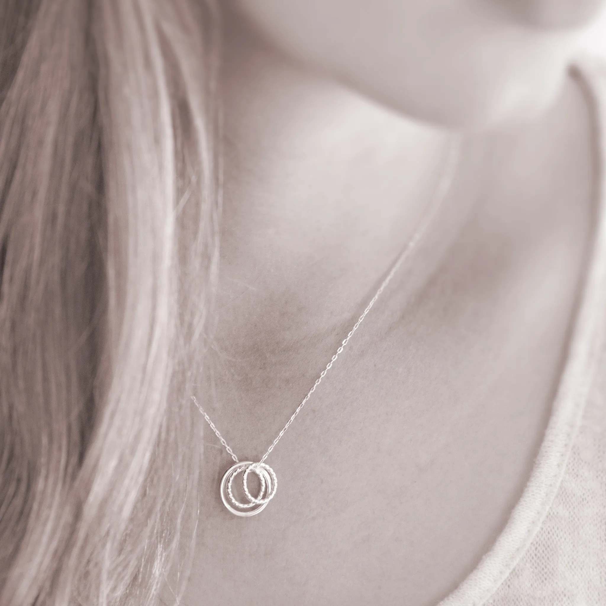 “Mother of Two” Sterling Silver Necklace | One Adult & Two Children