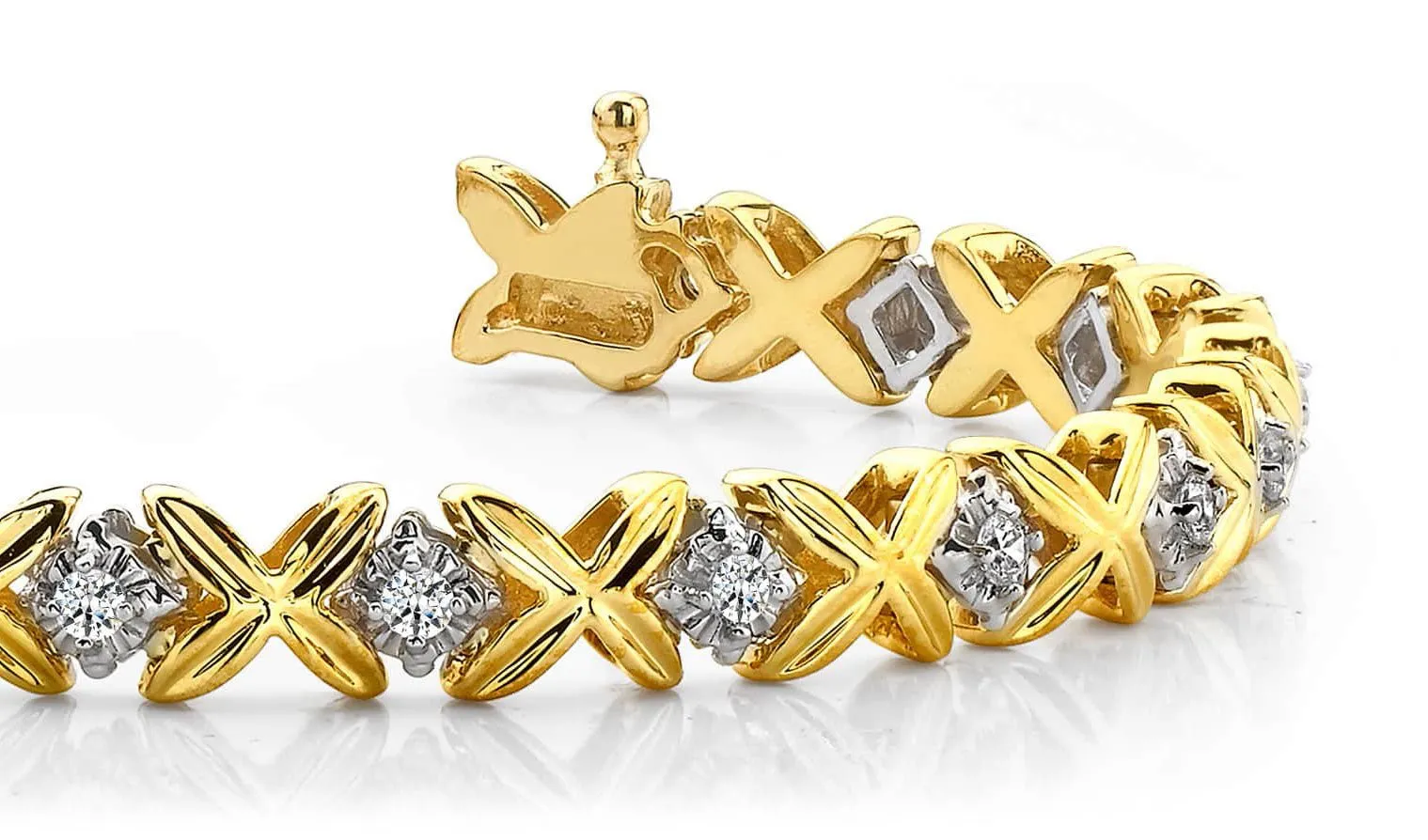 Multi Faceted Diamond Bracelet with 0.81 ct.(finished) 2.0mm