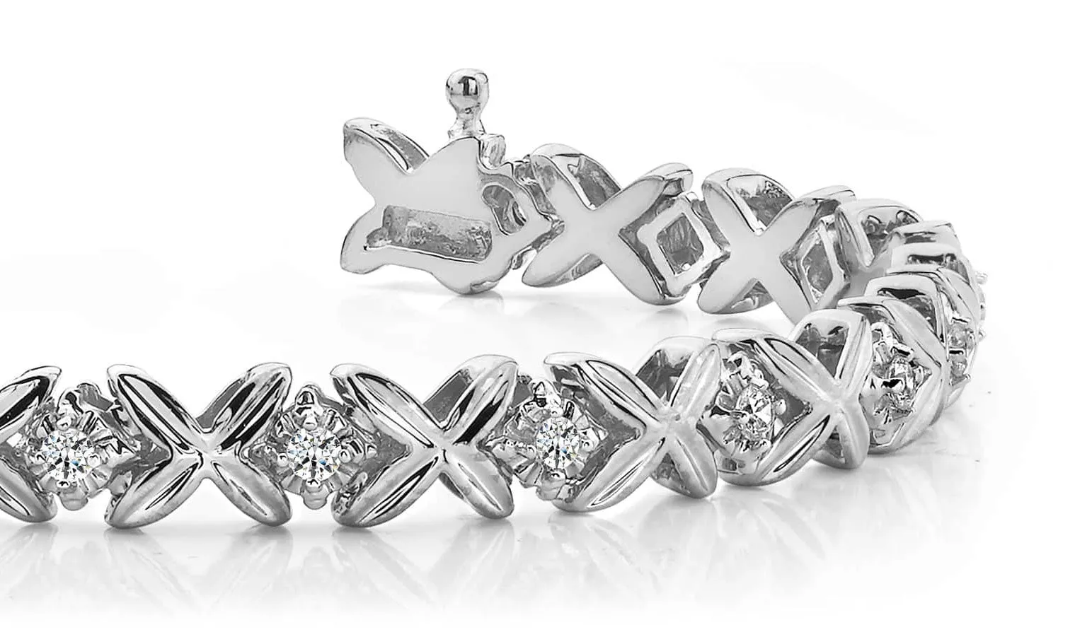 Multi Faceted Diamond Bracelet with 0.81 ct.(finished) 2.0mm