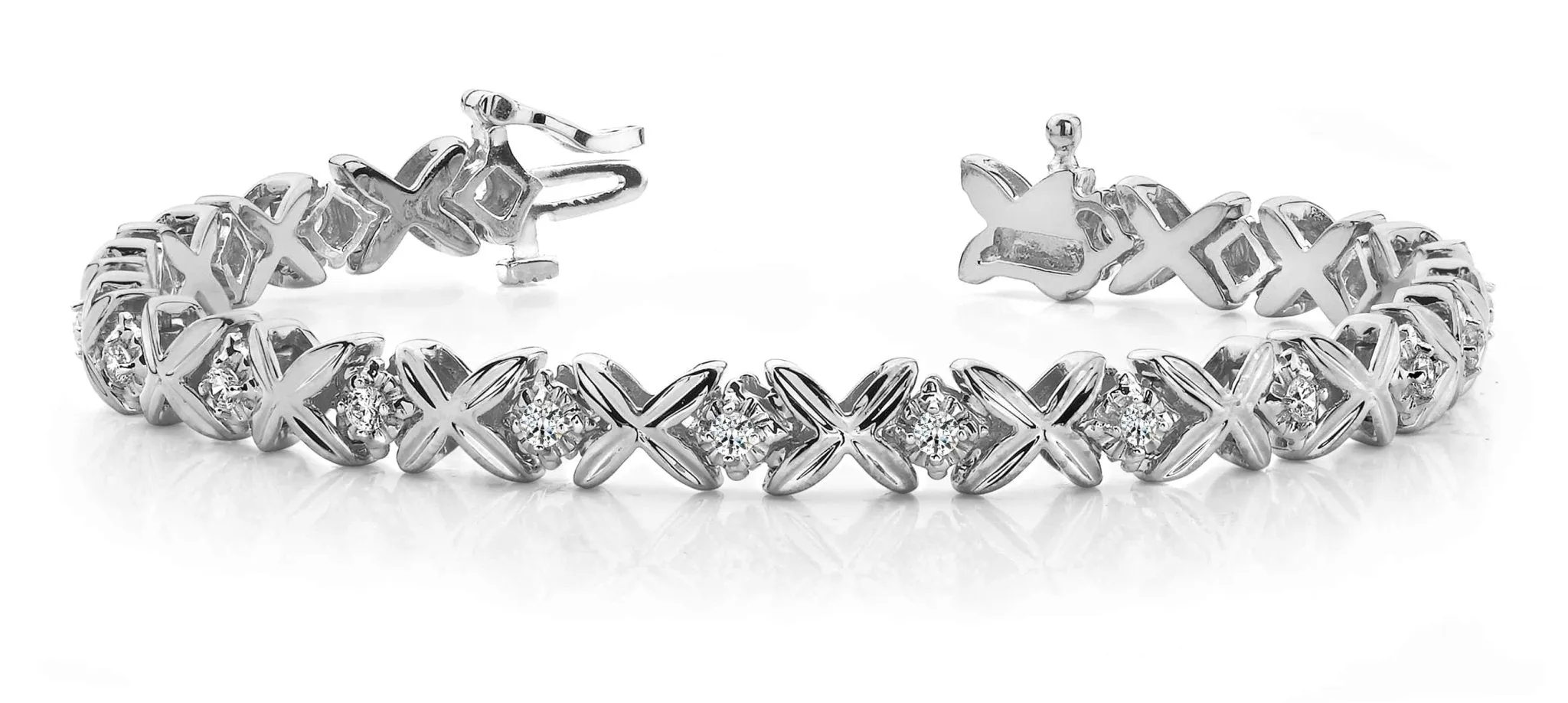 Multi Faceted Diamond Bracelet with 0.81 ct.(finished) 2.0mm