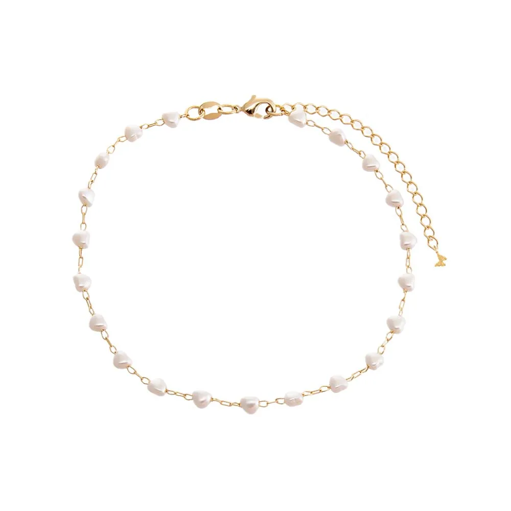 Multi Pearl Beaded Chain Anklet