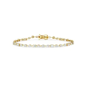Multi-Shape Diamond Bracelet (YG)