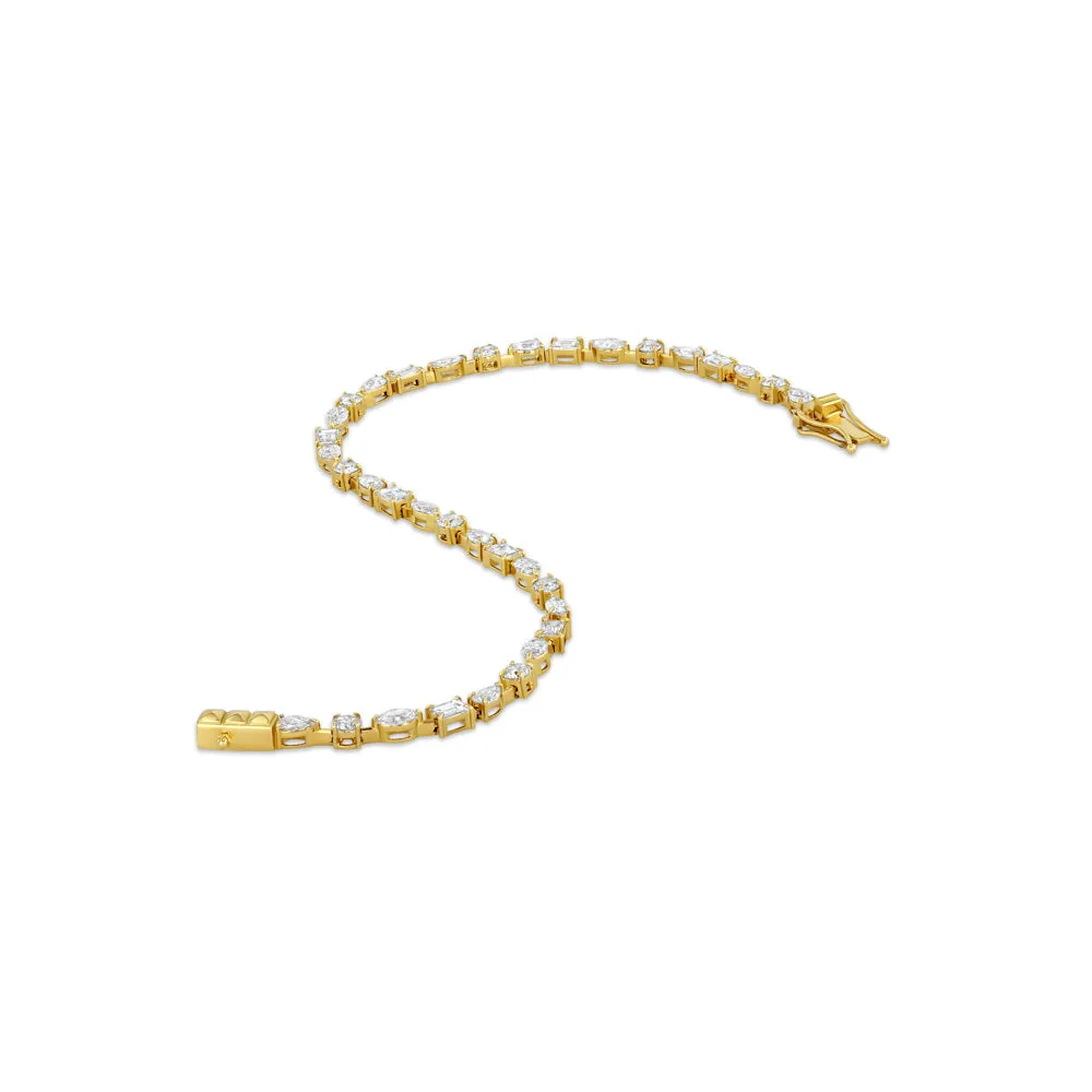 Multi-Shape Diamond Bracelet (YG)