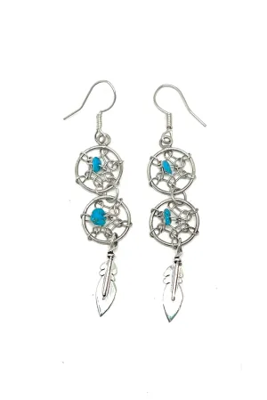 Navajo Double Dream Catcher Earrings