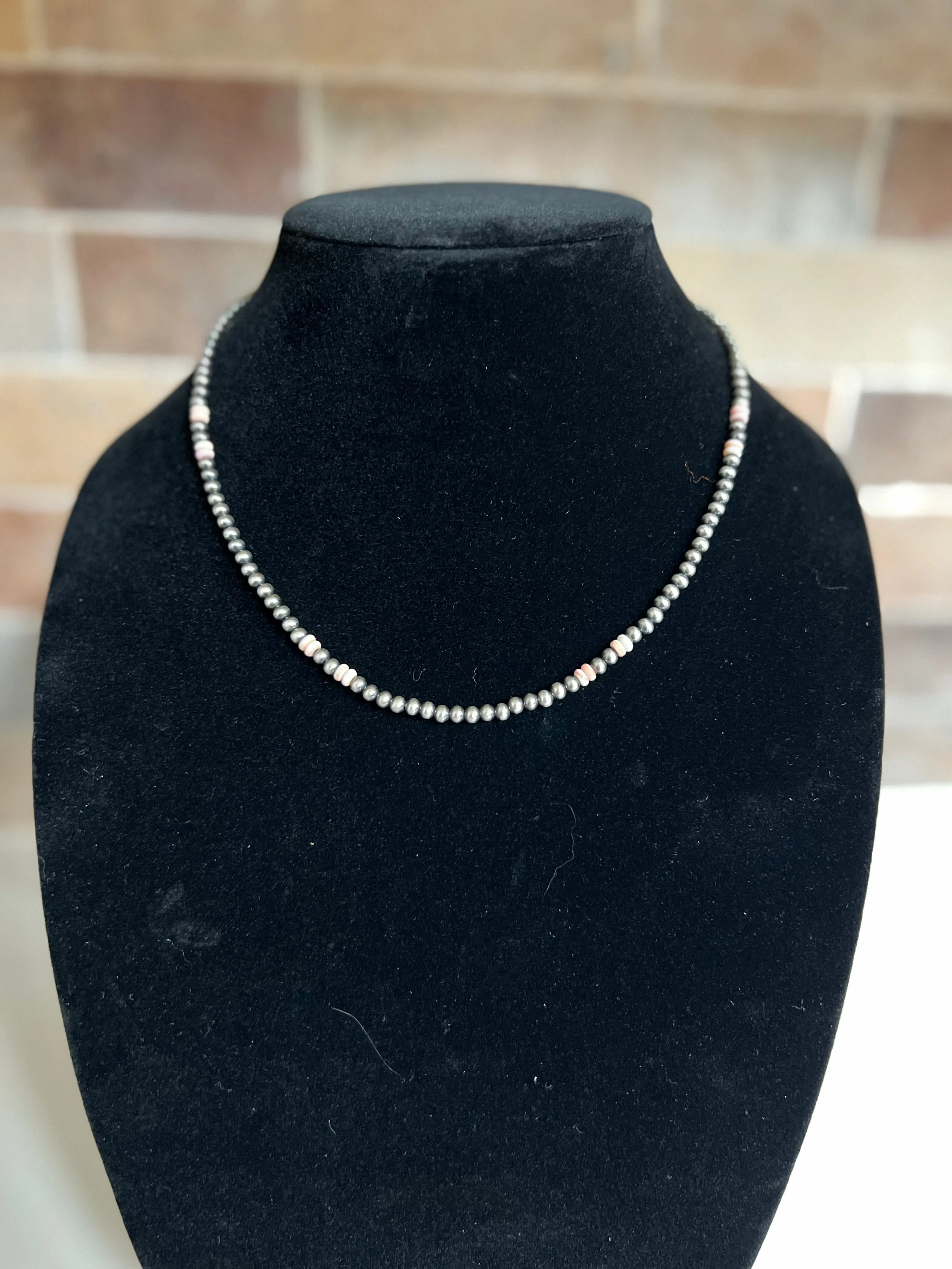 Navajo Pearls with Pink Conch