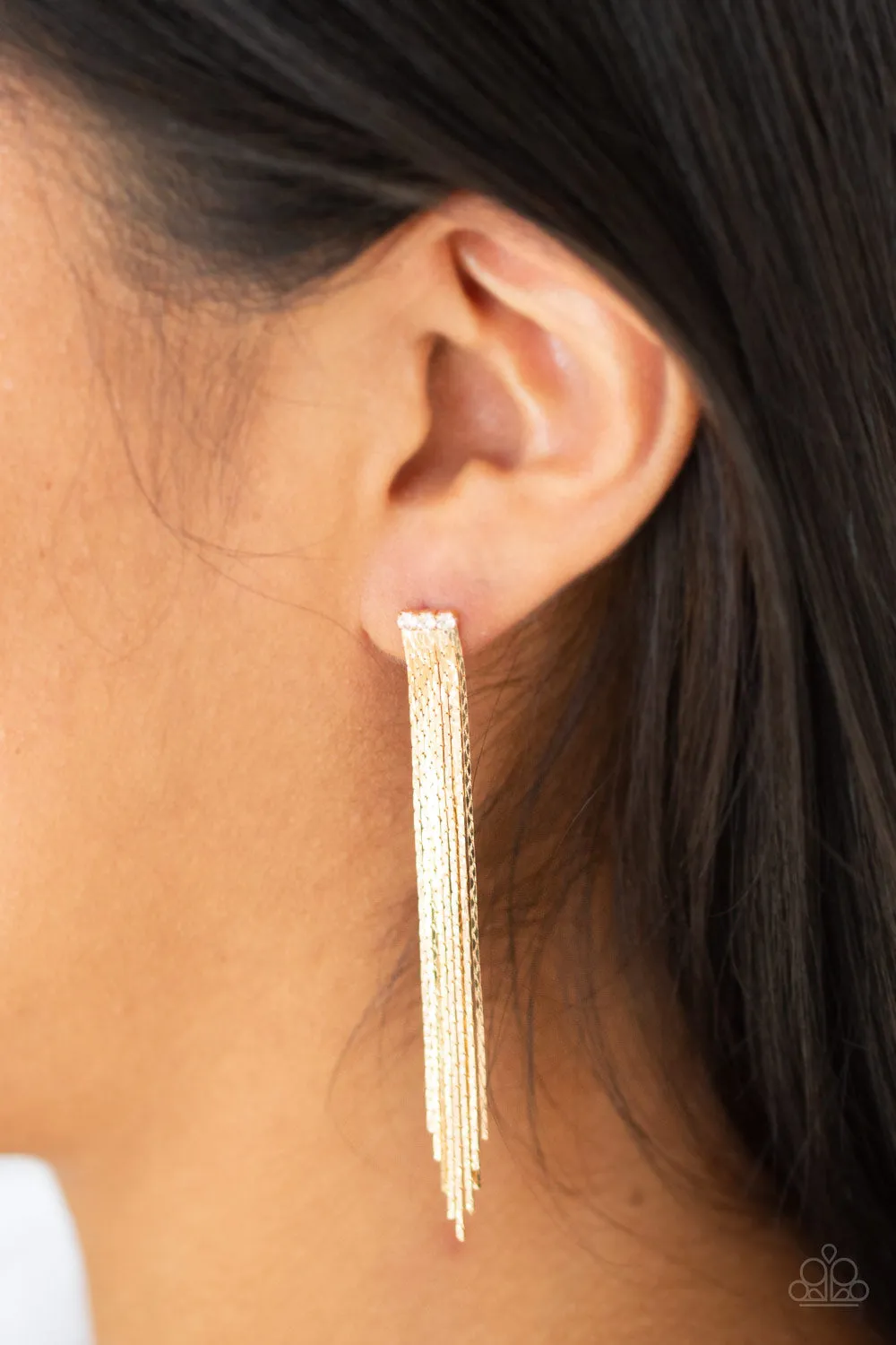 Night At The Oscars Gold Earring