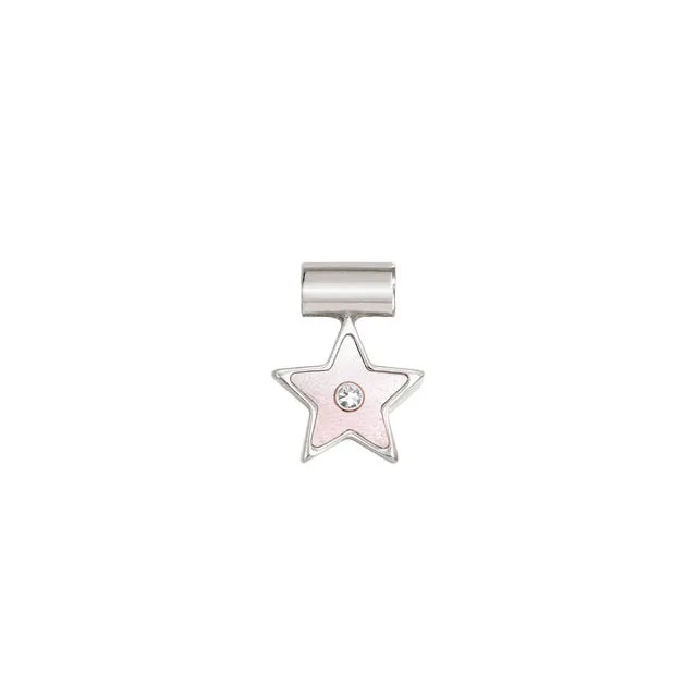Nomination SeiMia Pendant, Pink Mother Of Pearl Star, Cubic Zirconia, Silver