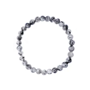 Oceanic - Black Rutile Quartz Beaded Bracelet