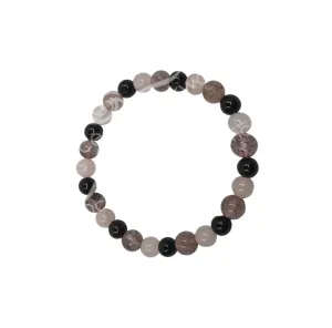 Oceanic - Garnet Rose & Strawberry Quartz Beaded Bracelet
