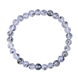 Oceanic - Quartz Crystal w/Green Mica Beaded Bracelet