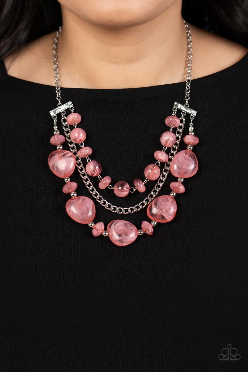 Oceanside Service Pink Paparazzi Necklace