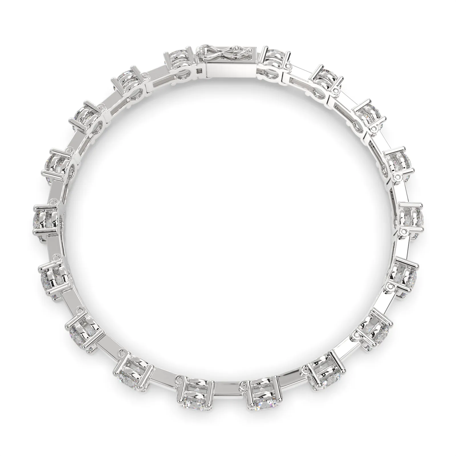 Octavia Round Cut Diamond Tennis Bracelet Prong Set (10 ctw)