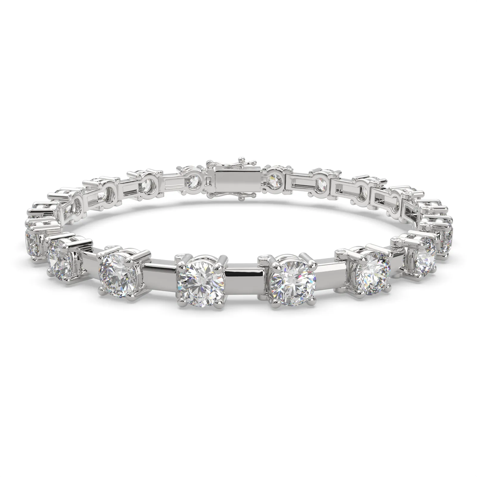 Octavia Round Cut Diamond Tennis Bracelet Prong Set (10 ctw)