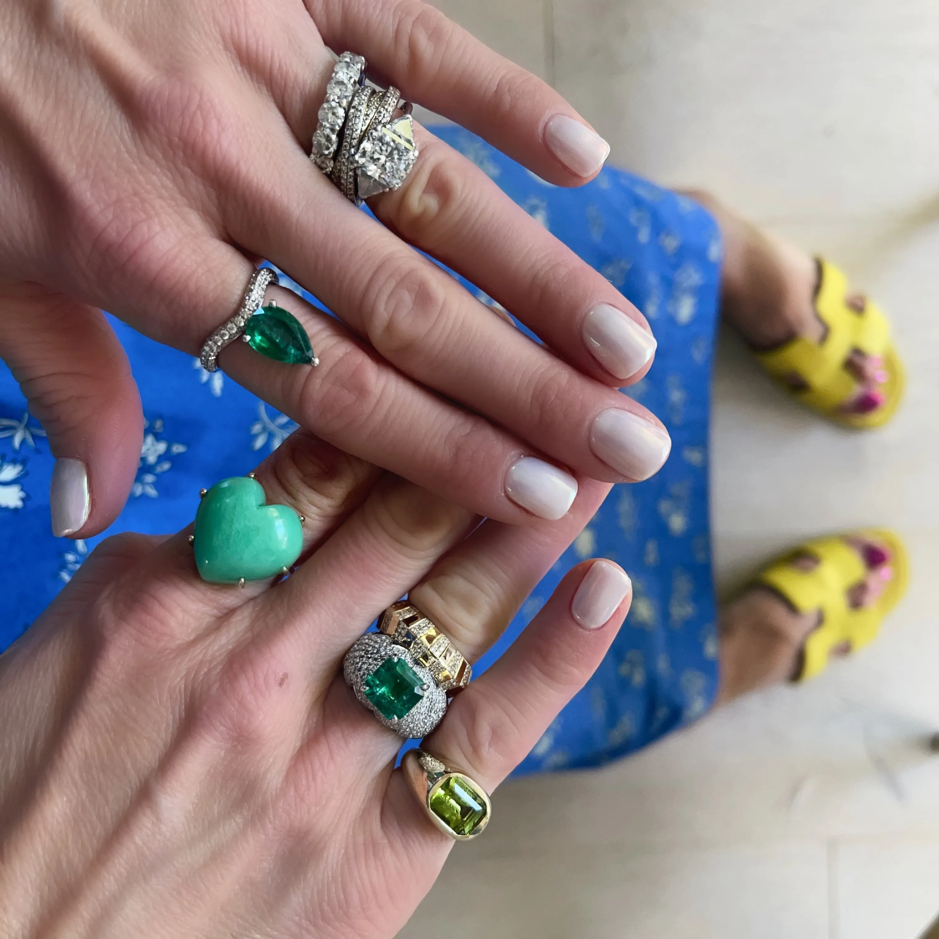 One of a Kind Candy Heart Puffy Gemstone Ring