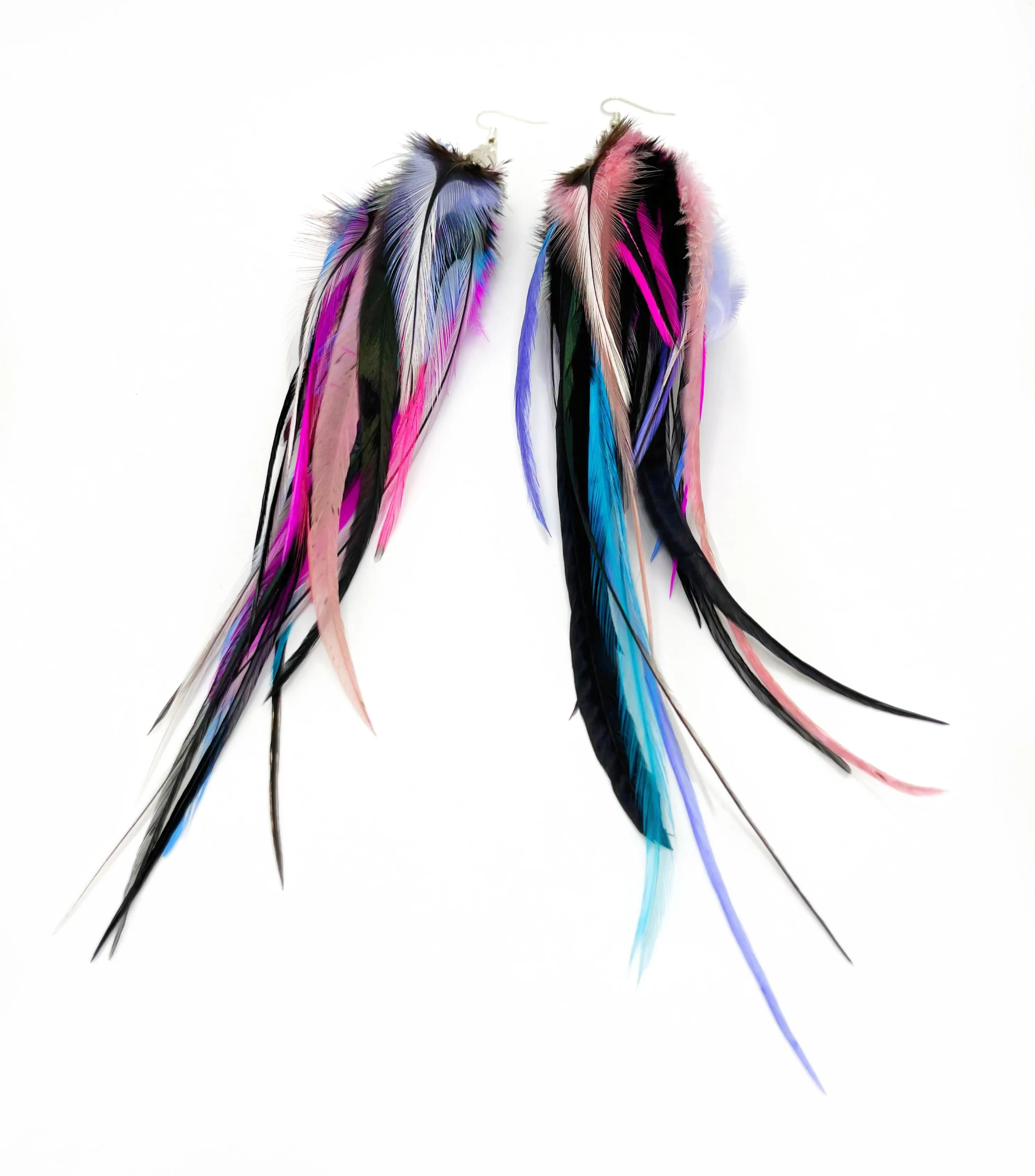 One of a Kind Long Feather Earrings - Dolly Birds