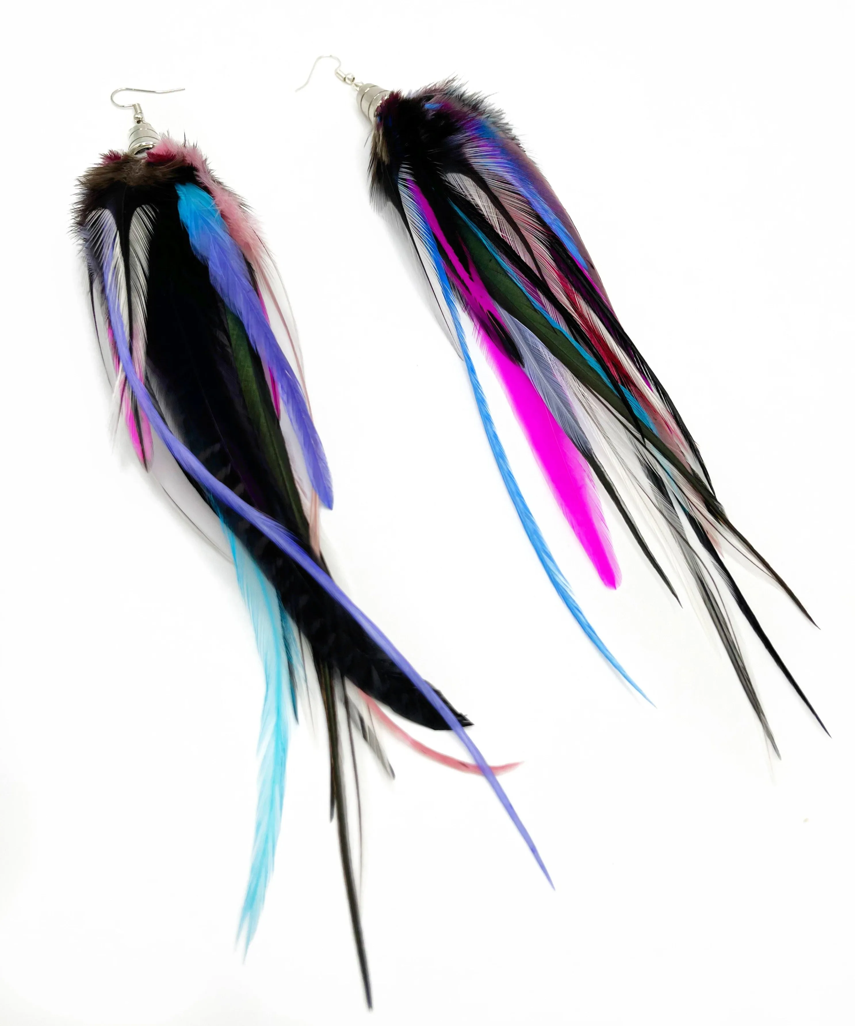 One of a Kind Long Feather Earrings - Dolly Birds