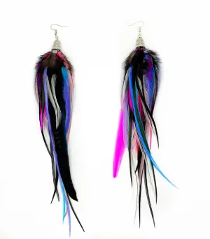 One of a Kind Long Feather Earrings - Dolly Birds