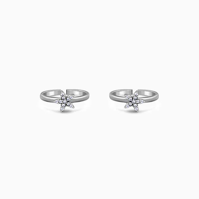 Oxidised Silver Aarya Toe Rings