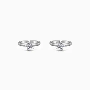 Oxidised Silver Aarya Toe Rings