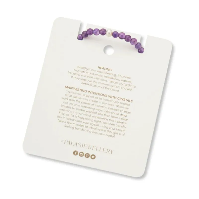 PALAS Amethyst & Pearl Prosperity Gem Bracelet
