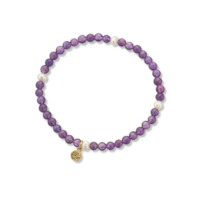 PALAS Amethyst & Pearl Prosperity Gem Bracelet