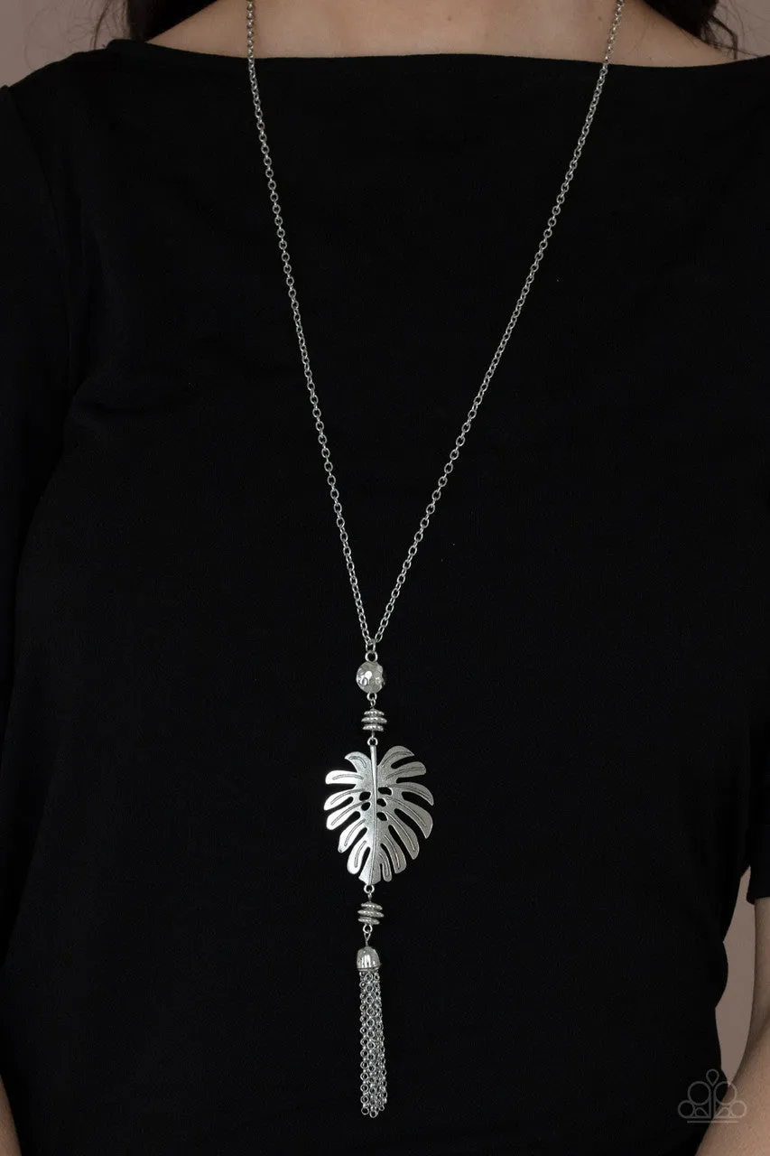 Palm Promenade Silver Paparazzi Necklace