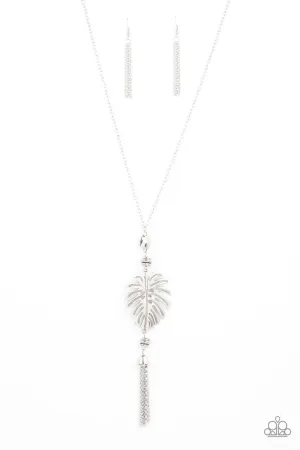 Palm Promenade Silver Paparazzi Necklace