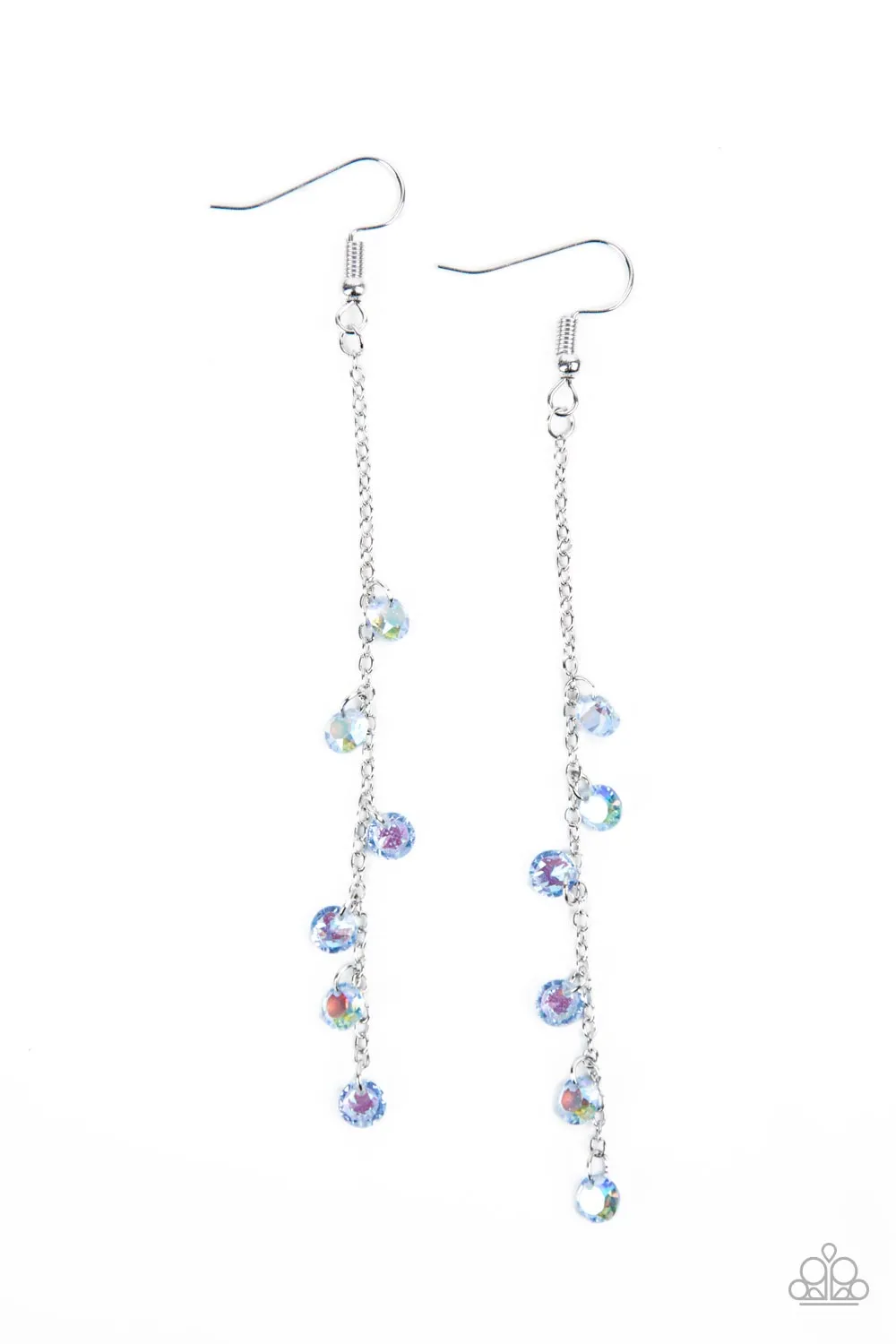 Paparazzi Extended Eloquence - Blue Earrings
