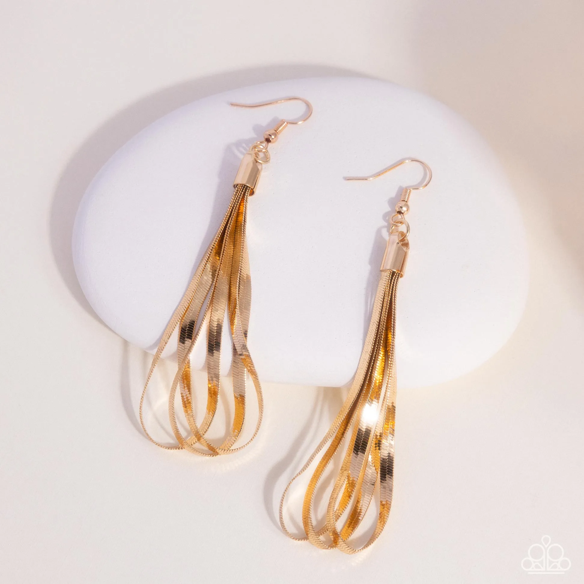 Paparazzi Keen Keepsake - Gold Earry